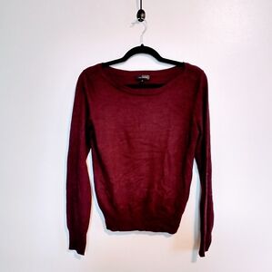 The Limited purple wool long sleeve top with boat neck size medium